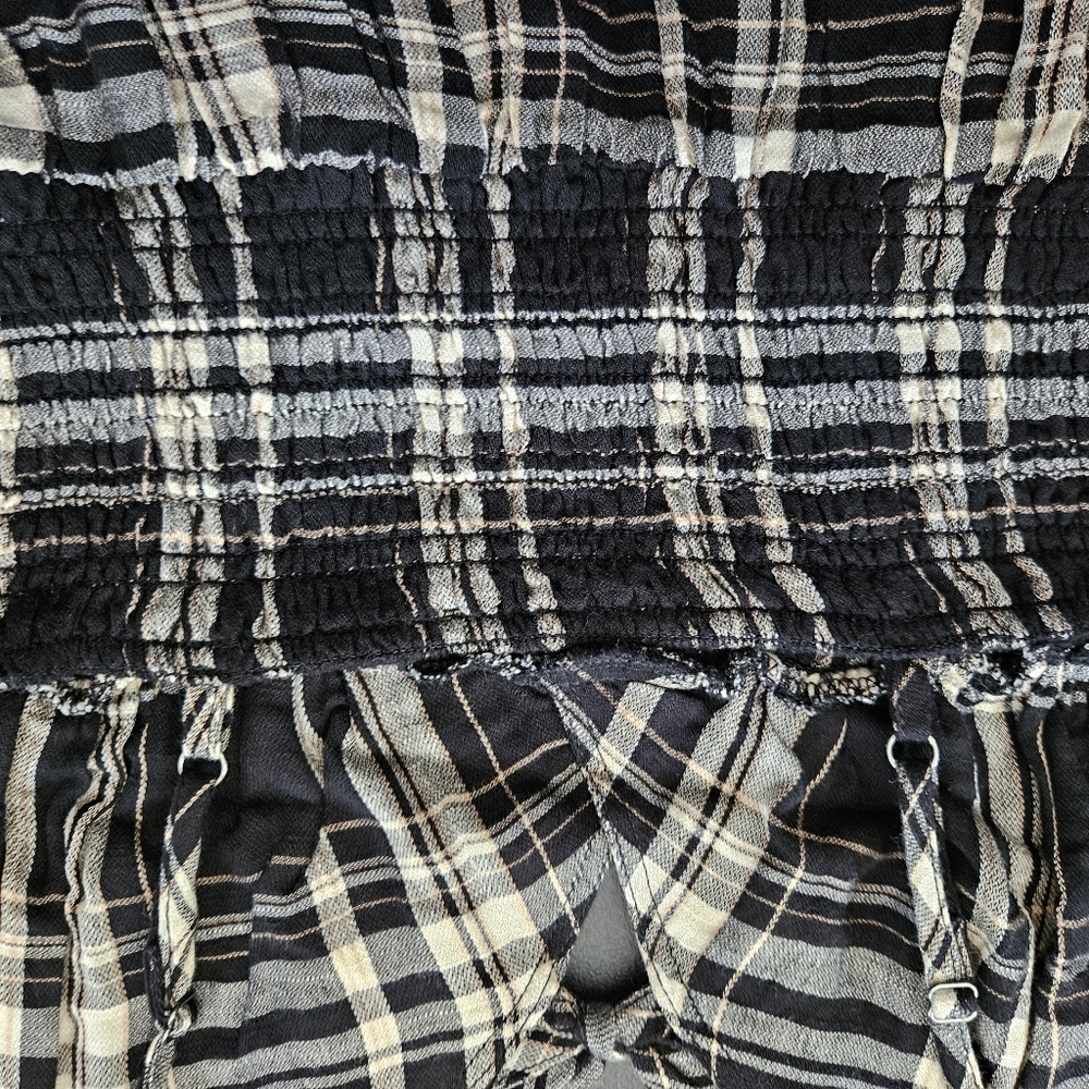 NWT - Lucky Brand Cotton/Modal Fully Lined Smocked Waist Midi Dress - Size L - Picture 16 of 16